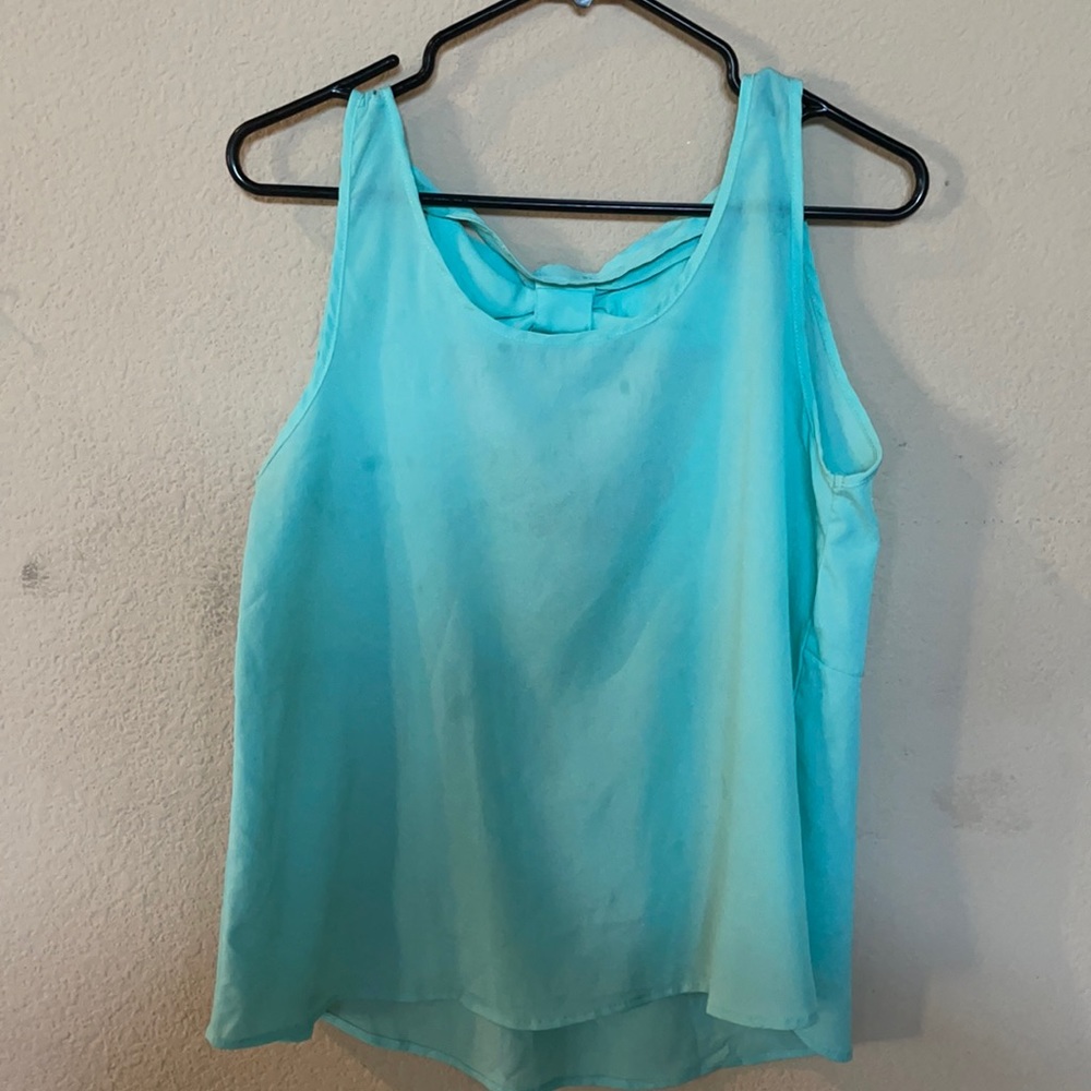 Tank top blouse with bow in back